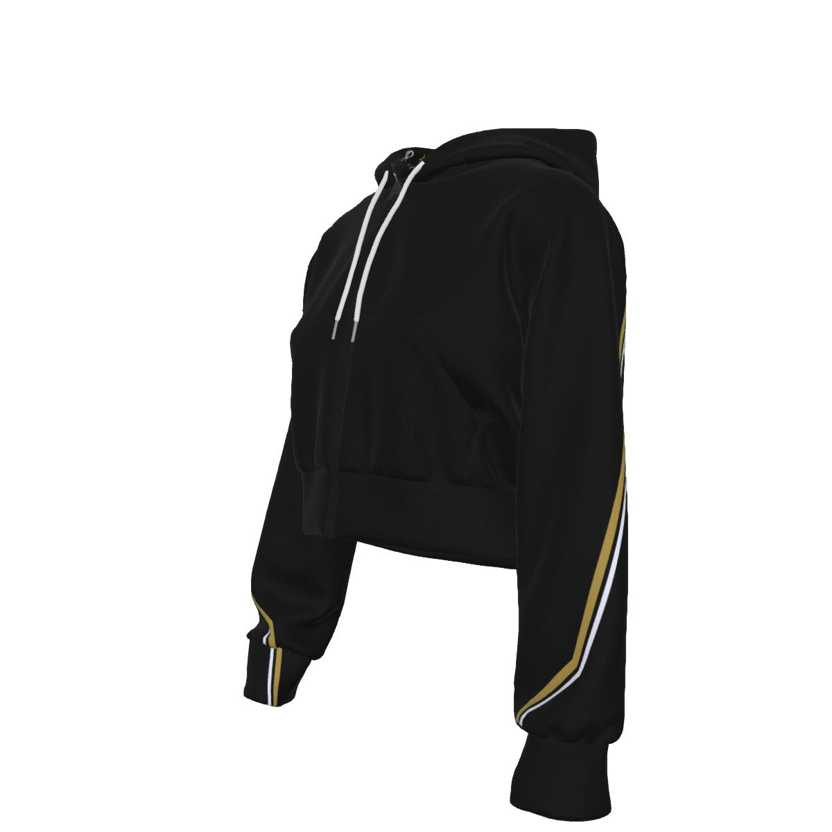 Women's Raccoon Bandit Crop Top Hoodie With Zipper Closure