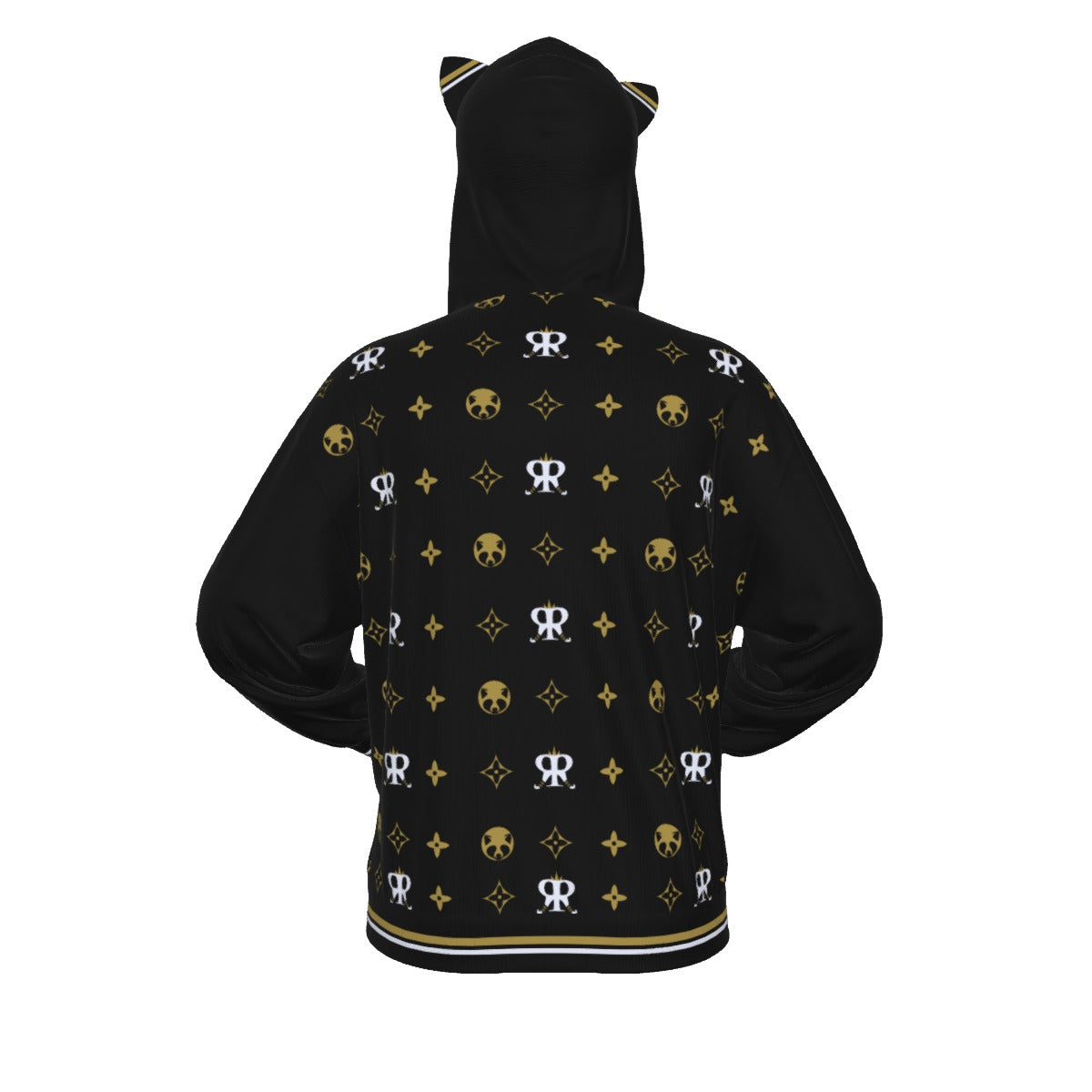 Raccoon Couture Scuba Full Zip Hoodie with Hood Ears